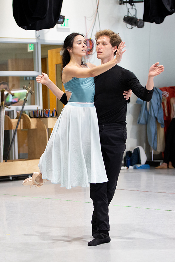 Isadora as Juliet in rehearsal